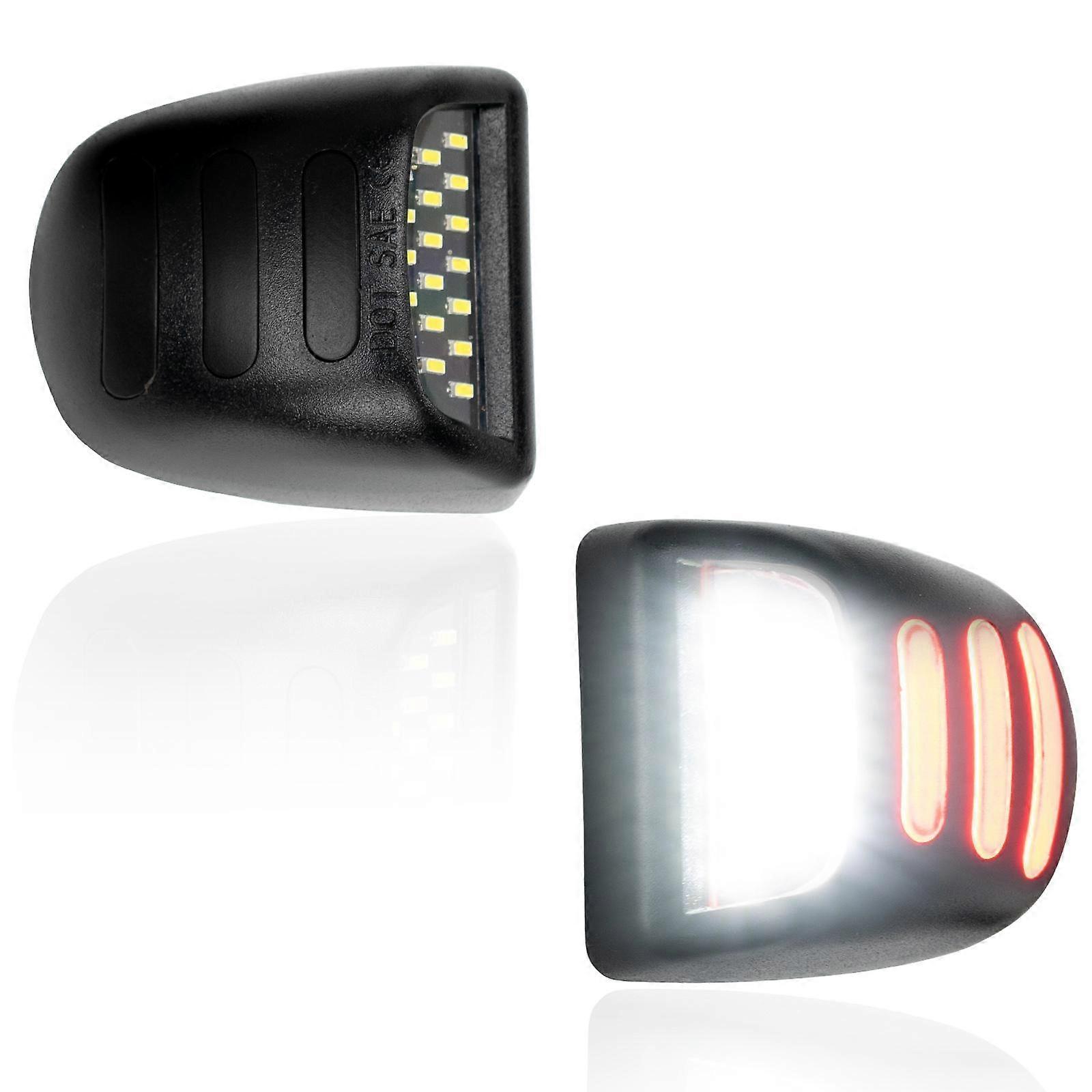 2Pcs Rear License Plate Light For Chevy Chevrolet Avalanche Silverado Tahoe Suburban Traverse GMC Sierra Yukon Cadillac Escalade