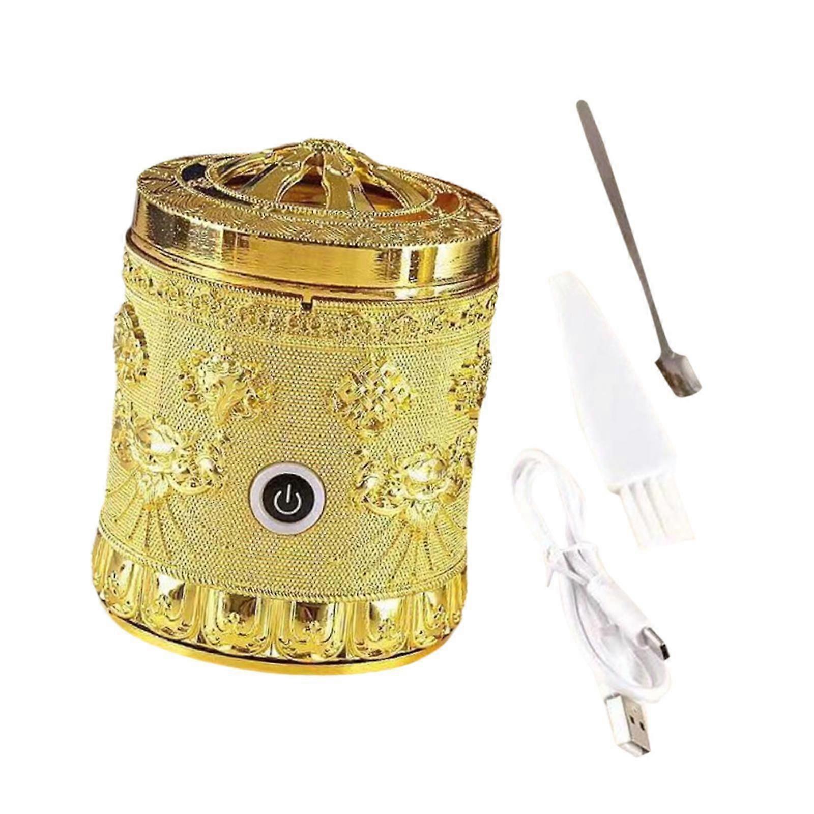 البخور الكهربائية الموقد هدية ديكور اكسسوارات لطاولة الشاي غرفة المعيشة الذهبية