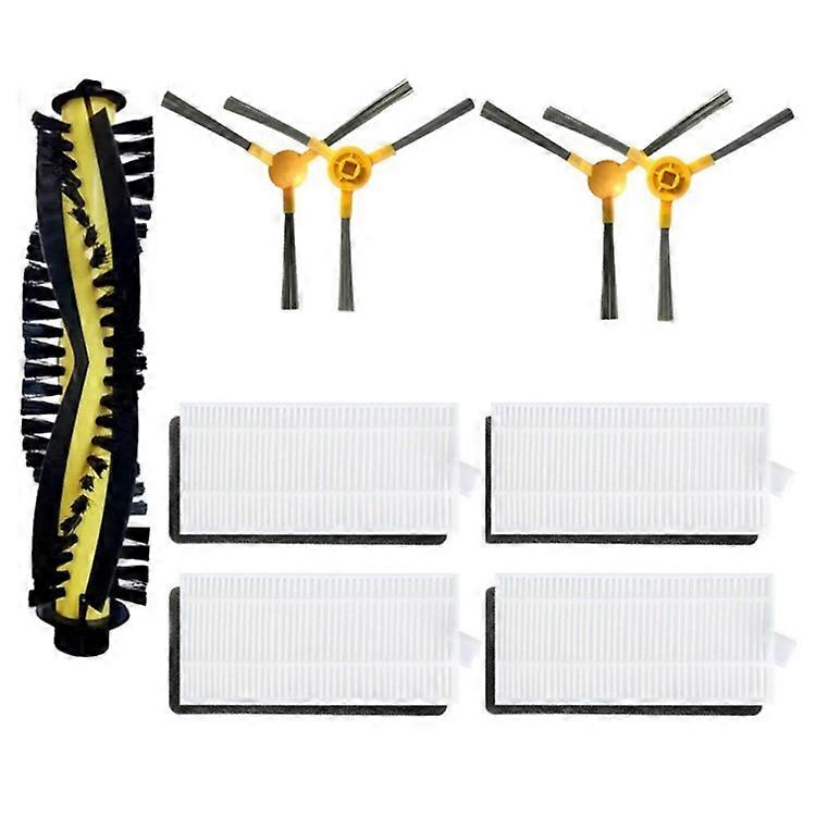Compatible For Tesvor X600 / X500 Pro / X500 / M1 / T8 / M6 Sweeping Robot 4 Side Brushes + 1 Main Brush + 4 Filters Accessories S