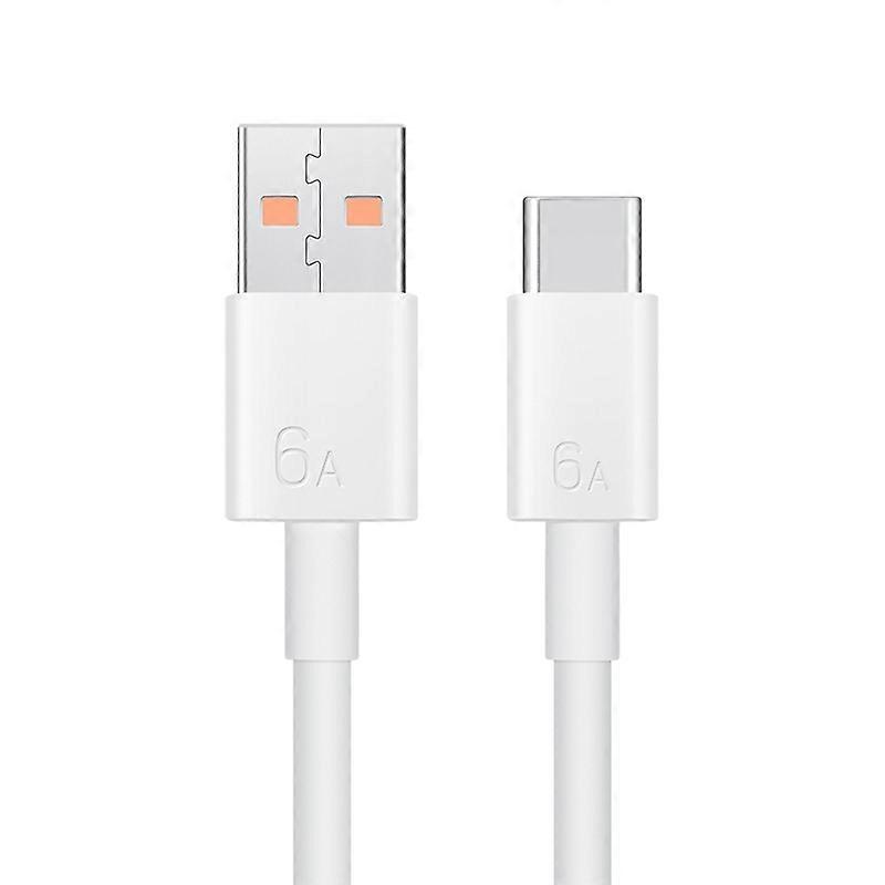 COMPATIBLE Huawei CC790 USB Type-A to USB-C / Type-C Interface 6A Data Cable, Cable Length: 1m(White)