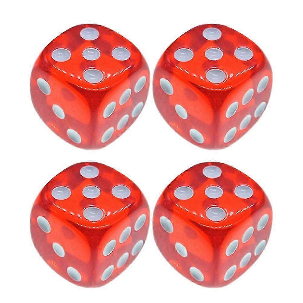 4 Pcs Childrens Toy Translucent Dice Dice Dice Clear Dice Dice Game Popit Games Dice Tumblin Dice