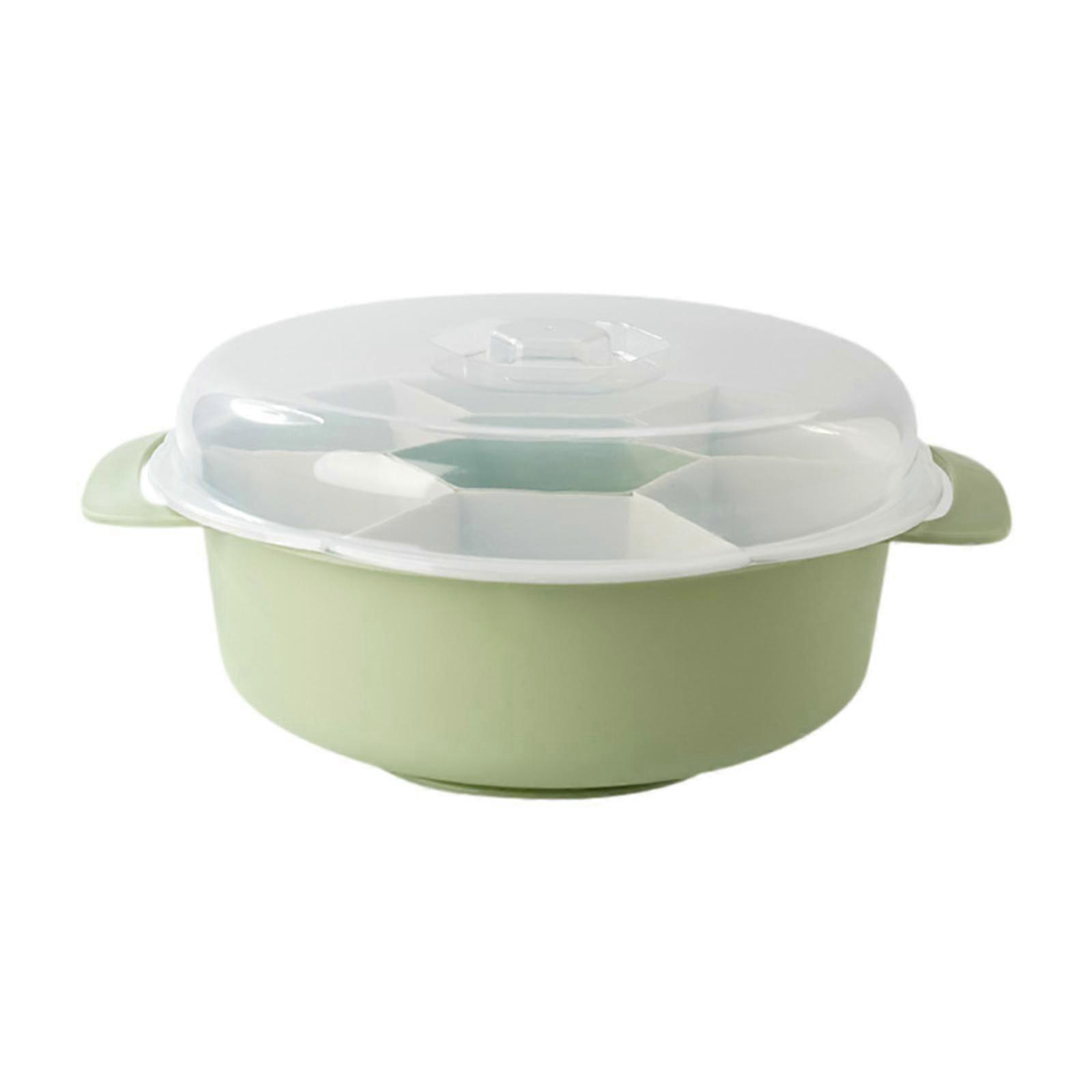 Geteiltes Serviertablett Servierplatte Snacktablett für Vorspeise Früchte Hot Pot