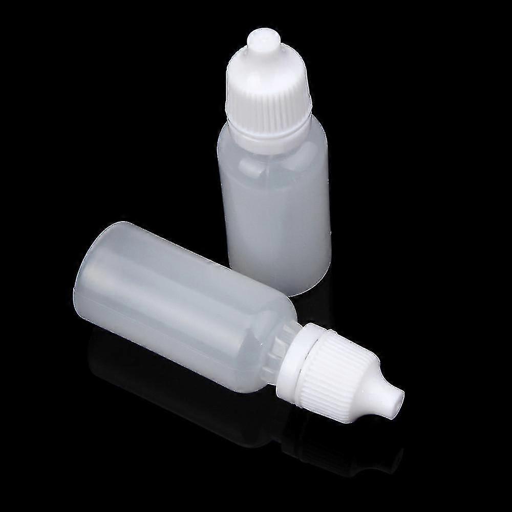 100pcs 15ml Empty Plastic Squeezable Dropper Bottles Eye Liquid Dropper