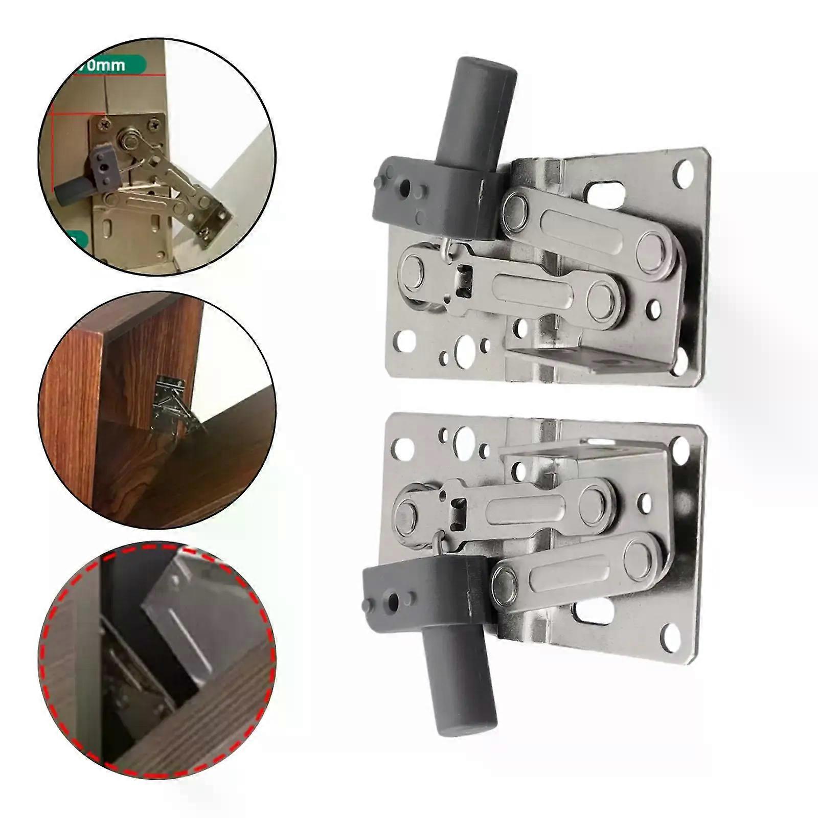 1 Pair Soft Close Flip Out Tray Hinges Multipurpose Accessory 45 Degrees Tilt