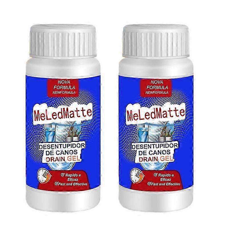 2Pcs Powerful Pipe Dredging Agent Meledmatte,Powerful Cleaning Kitchen Pipe Dredging Agent Dredge Deodorant