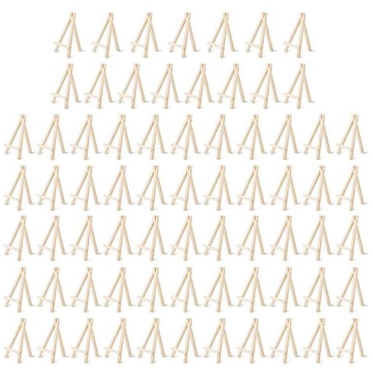 80pcs 5 Inch Wooden Easel. Business Cards, Display Photos