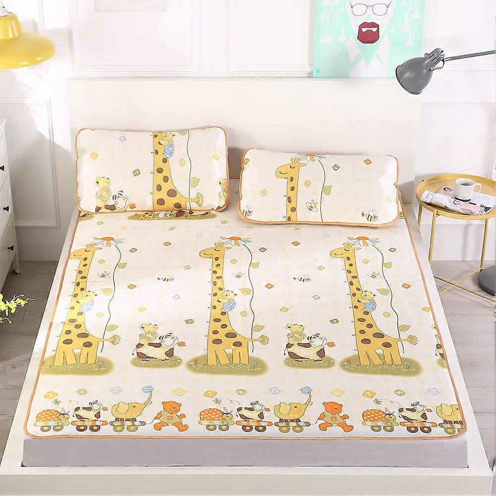 3Dプリント折りたたみ式折りたたみ式サマーアイスシルクカバー冷却マット枕カバー付き(ツイン)