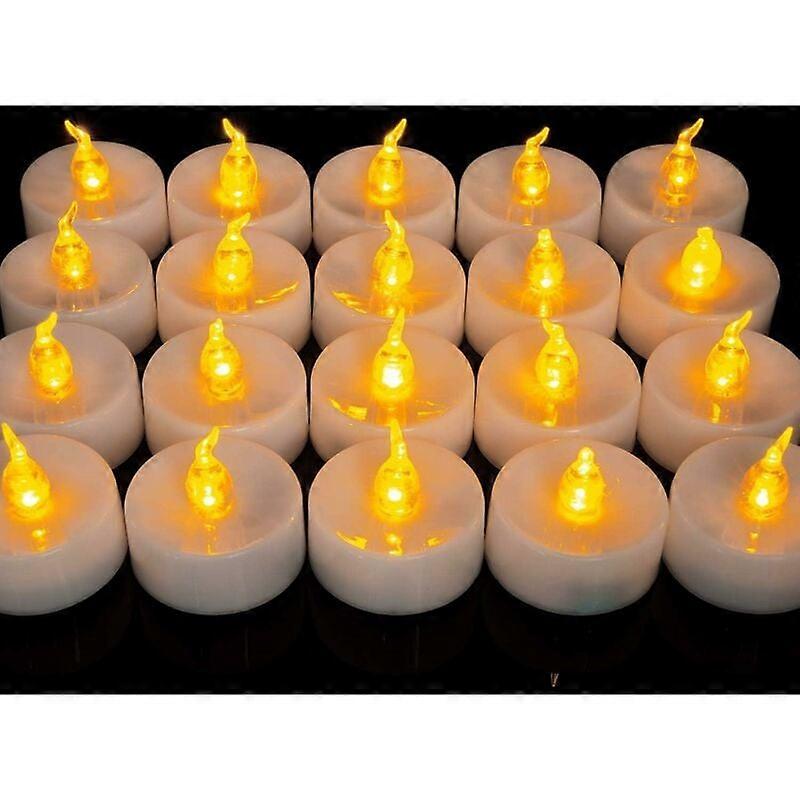 Bougies à réchaud LED, 24 bougies à réchaud sans flamme, pour mariage, fête, table