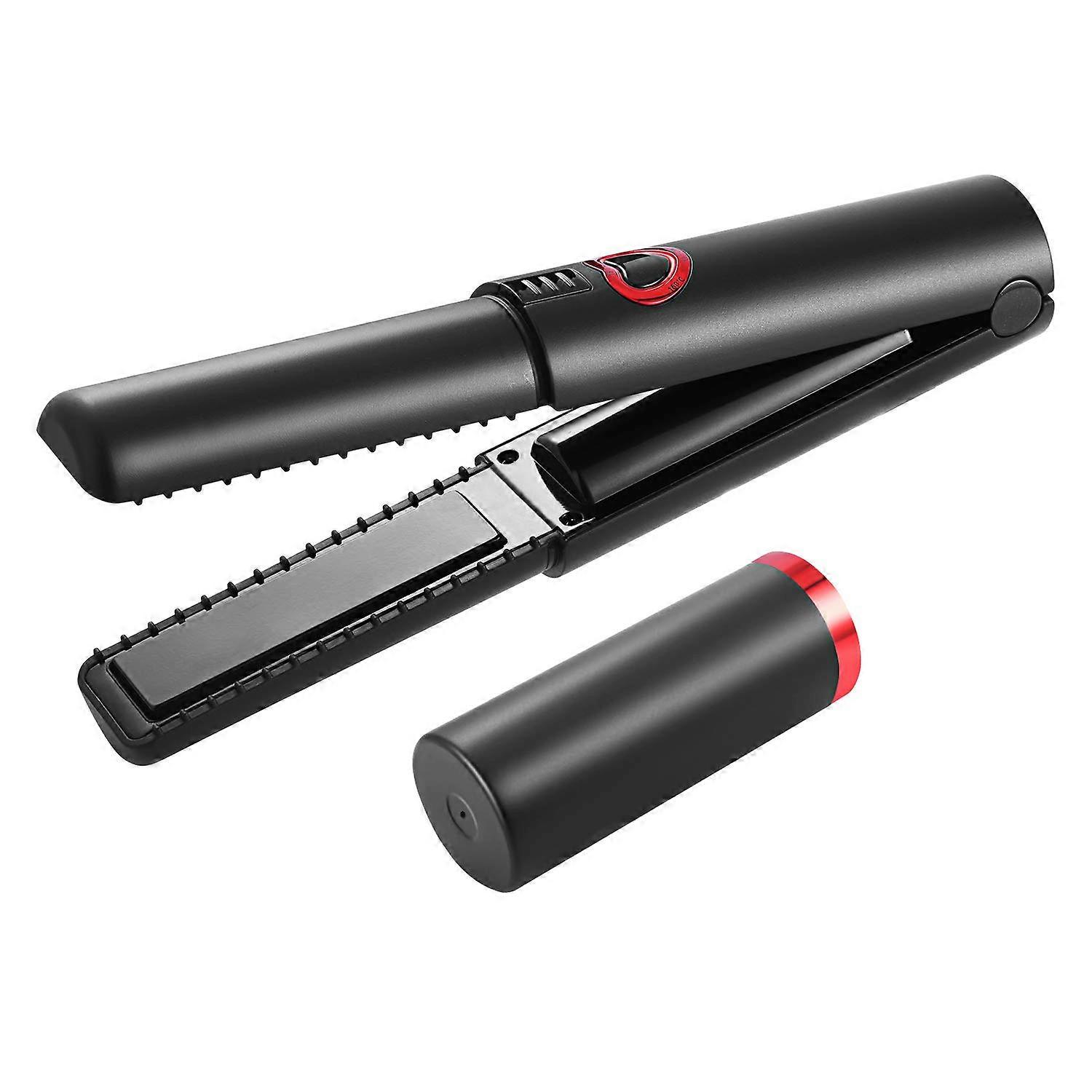 Adjustable Temperature Cordless Hair Straightener Brush, Portable Mini Ionic Hot Comb With Fast Heating Capability, Negative Ions For Improved Shine,