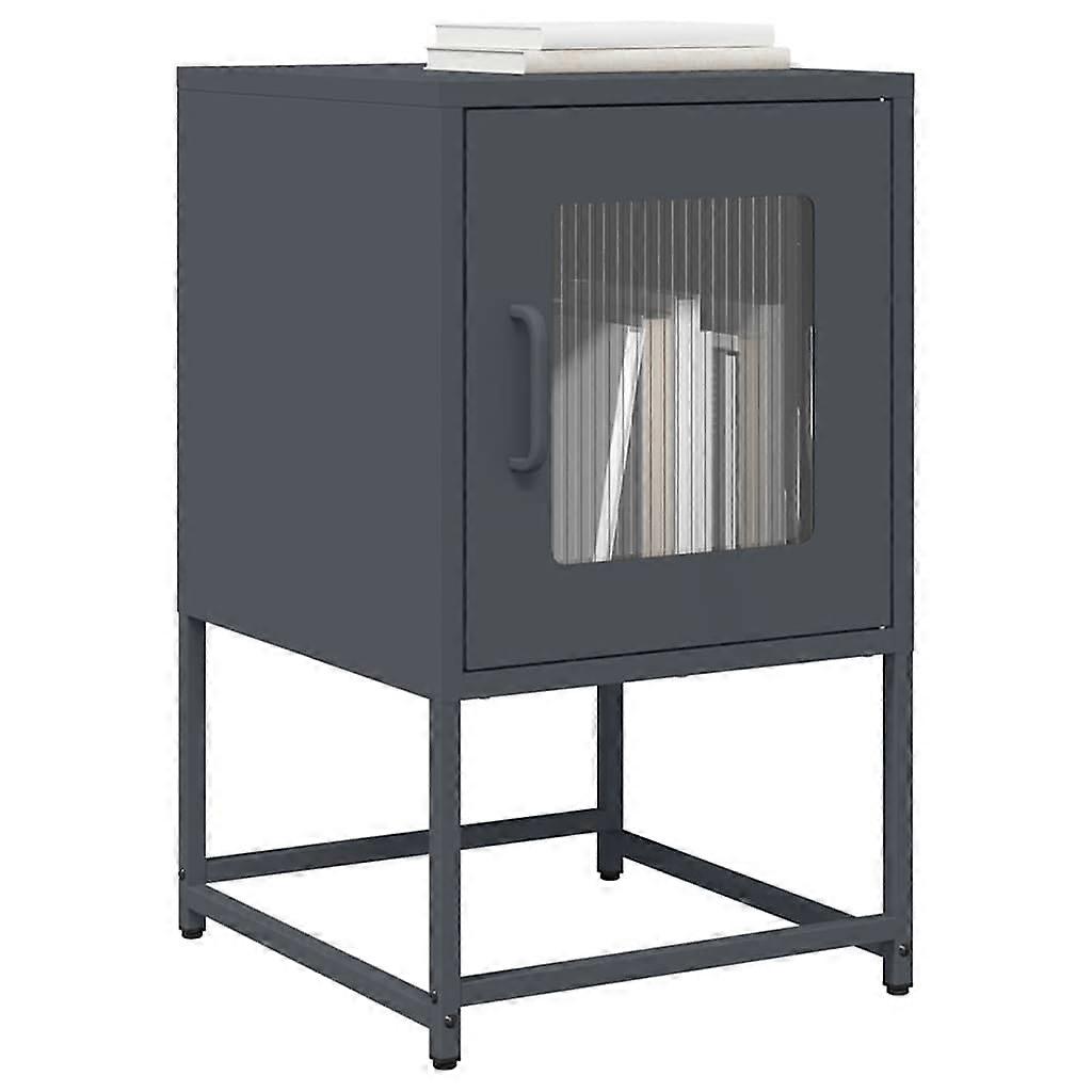 Bedside Table Anthracite 36x39x60.5 cm Cold Rolled Steel