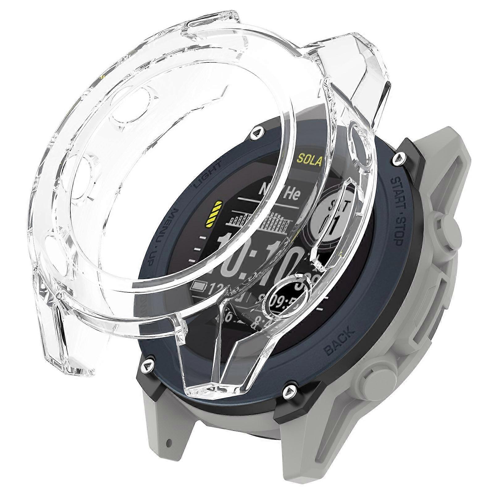 TPU Half Coverage Translucent Watch Protective Case For Garmin Descent G2
