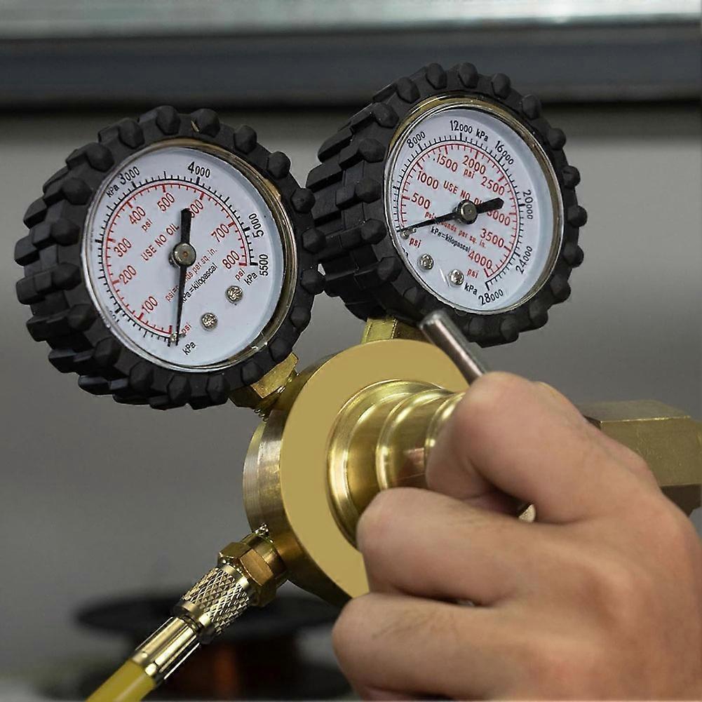 Regolatore di azoto + tubo flessibile, 0-800 PSI e 0-4000 PSI