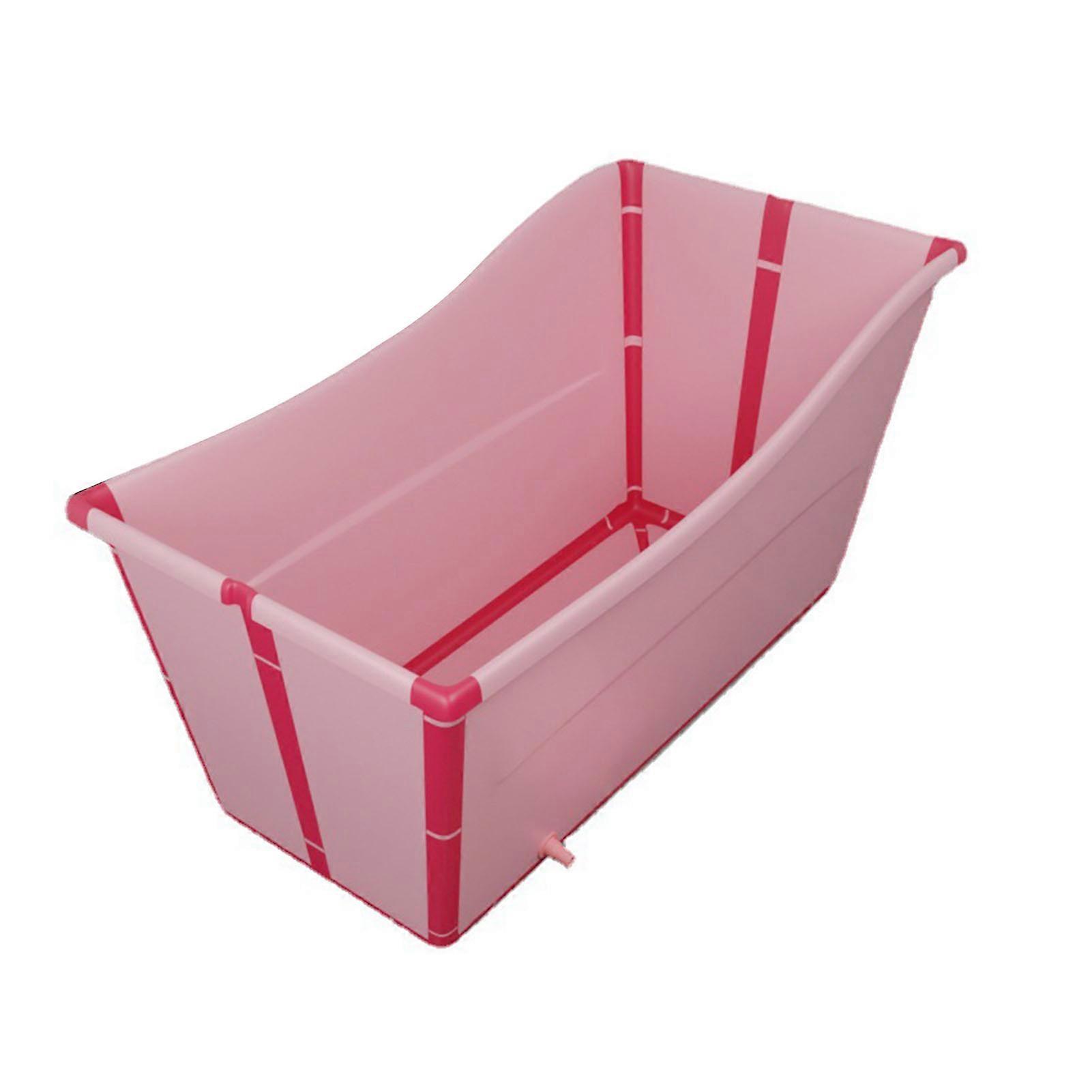 Folding Bathtub Space Saving Thickened Foldable Soaking Standing Bath Tub Portable Ice Bath Tub with Bath Stool