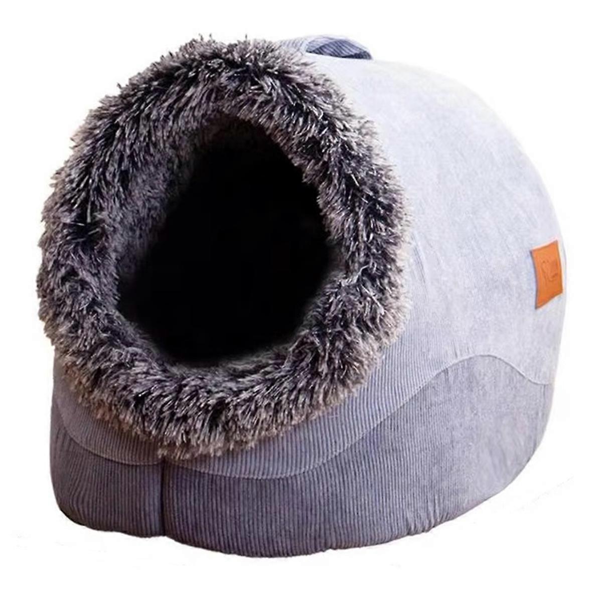Cat Caves for Indoor Cats Plush Warm Kennel Cat Cave Semi-Enclosed Design Comfortable Cat Hideaway Dog House for Cozy B