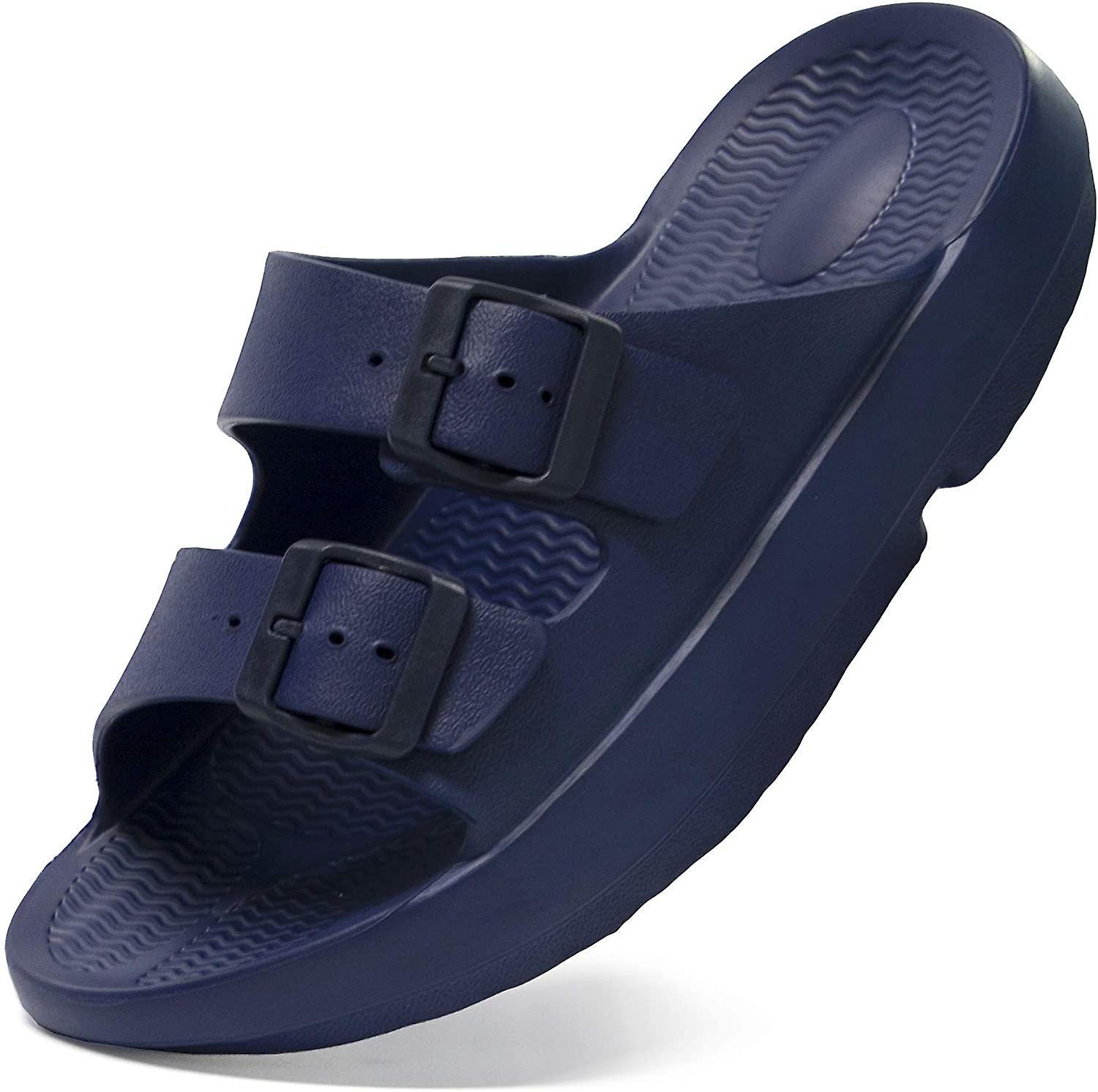 Slides Men Nautica Men's Double Buckle Slide-Comfort Sandal-Slip