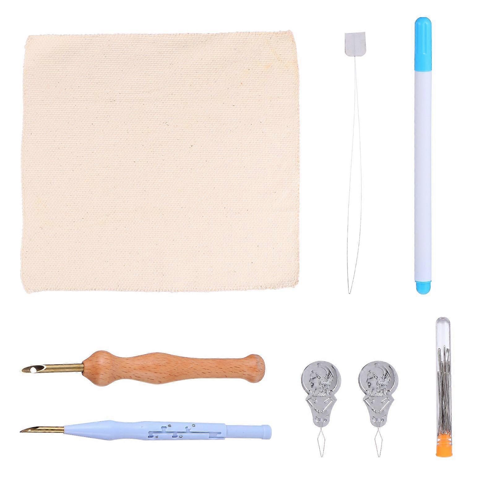 1 Set Embroidery Making Kits DIY Cross Stitching Punch Needle Sewing Tools