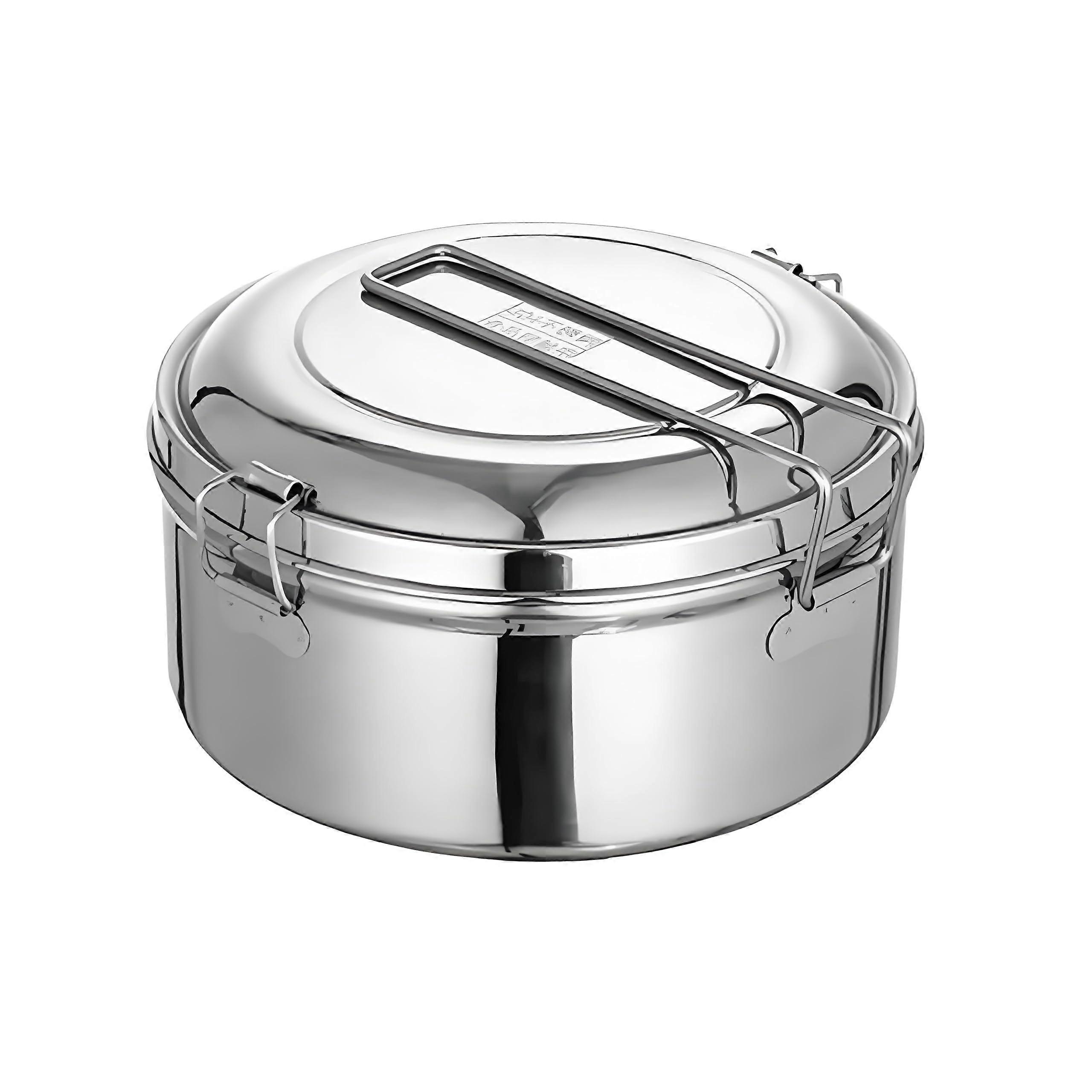 Stainless Steel Bento Box Leak-Proof Divided Lunch Box Double Layer Round/Rectangular For Home Office Travel