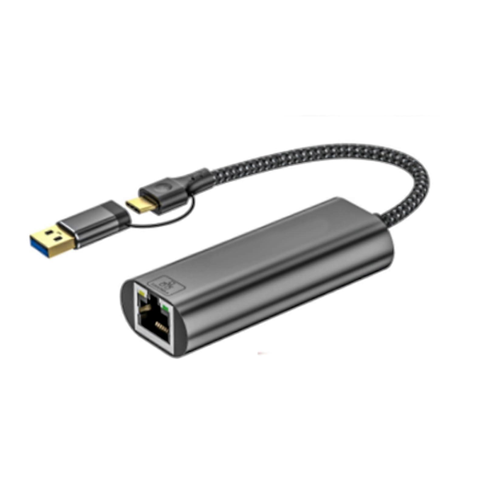 USB to Ethernet Adapter - USB & USB C Networking Adapter, Compatible with Laptop and Desktop, High-Speed Internet Connection