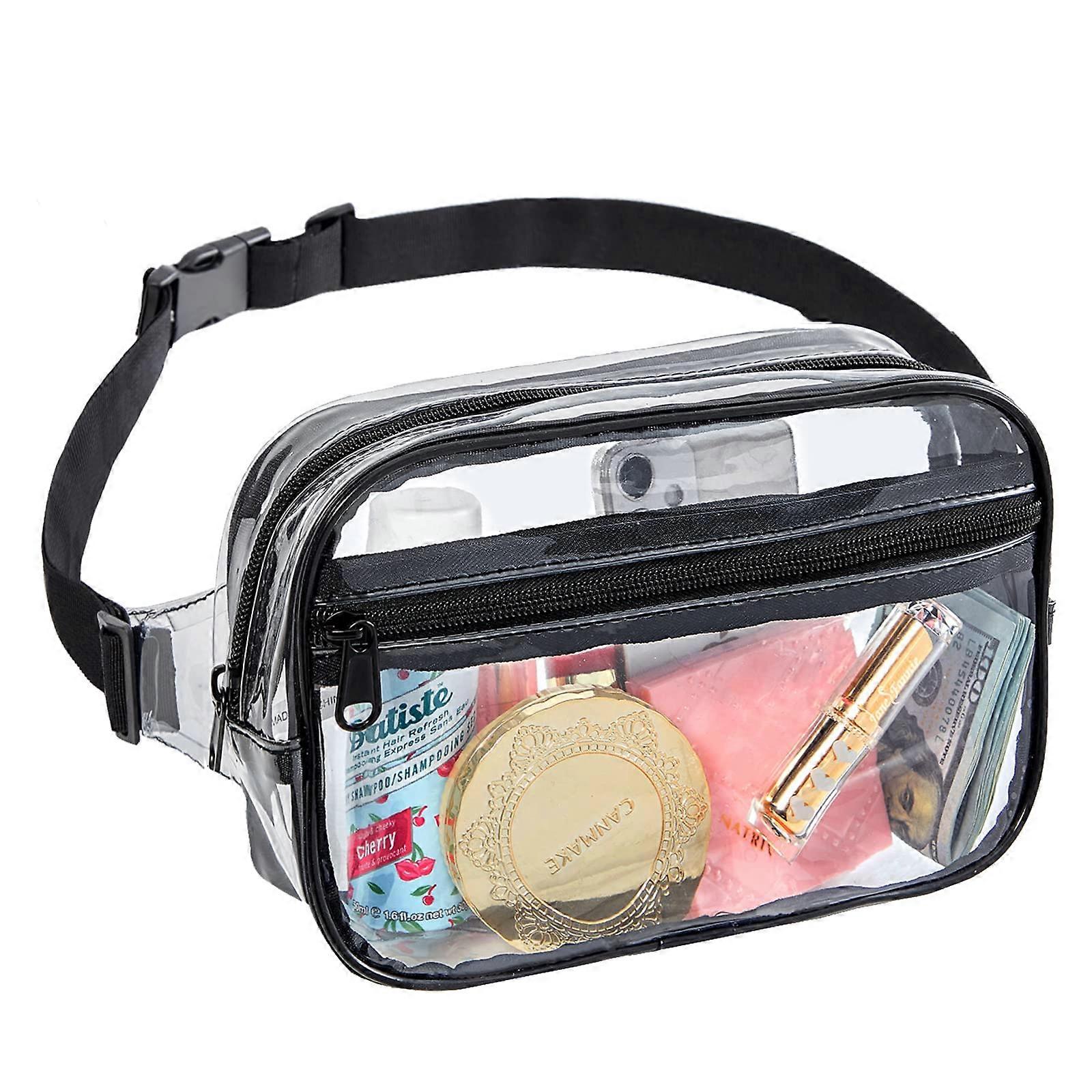 Clear Fanny Pack for Women, Adjustable Strap Transparent Stadium Approved Belt Bag for Festivals, Concerts, and Travel