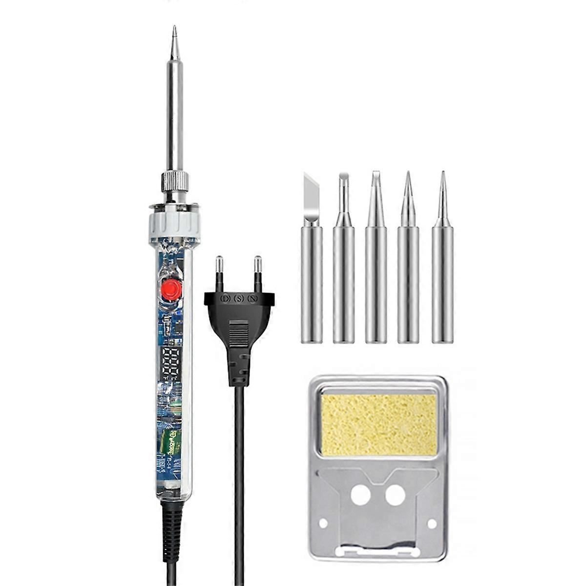 90W Electric Soldering Iron P907 Adjustable Temperature LCD Digital Display with Switch Welding Repair Tools EU Plug
