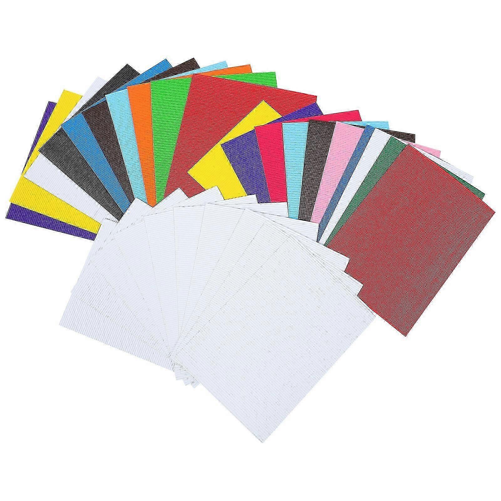 30 Sheets of Packaging Paper Corrugated Paper Handmade Color Paper Sheets(Mixed Style)