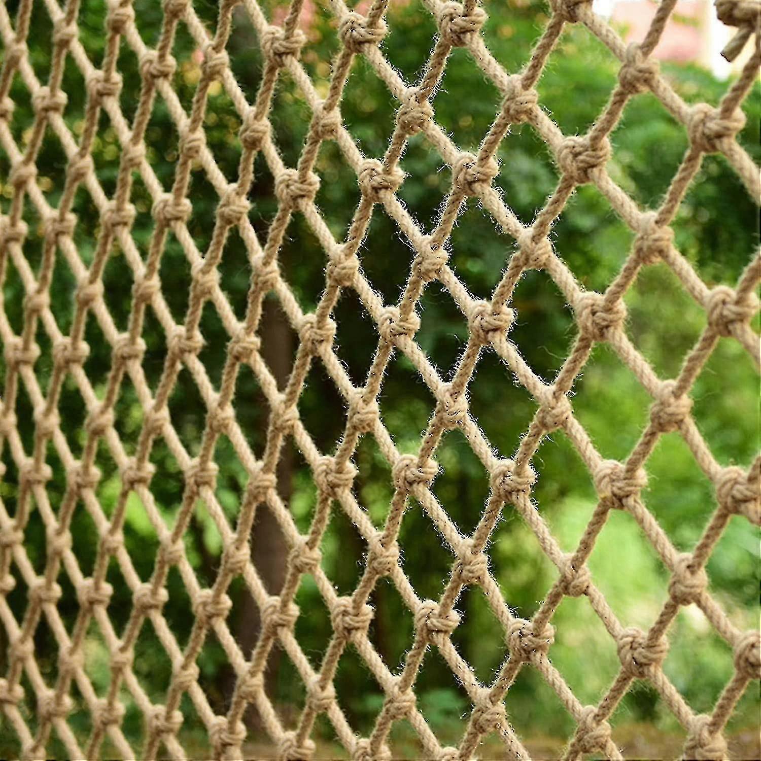 Plant Fence Hemp Rope Netting Rope Net For Tree, Balcony Railing Net1*2m