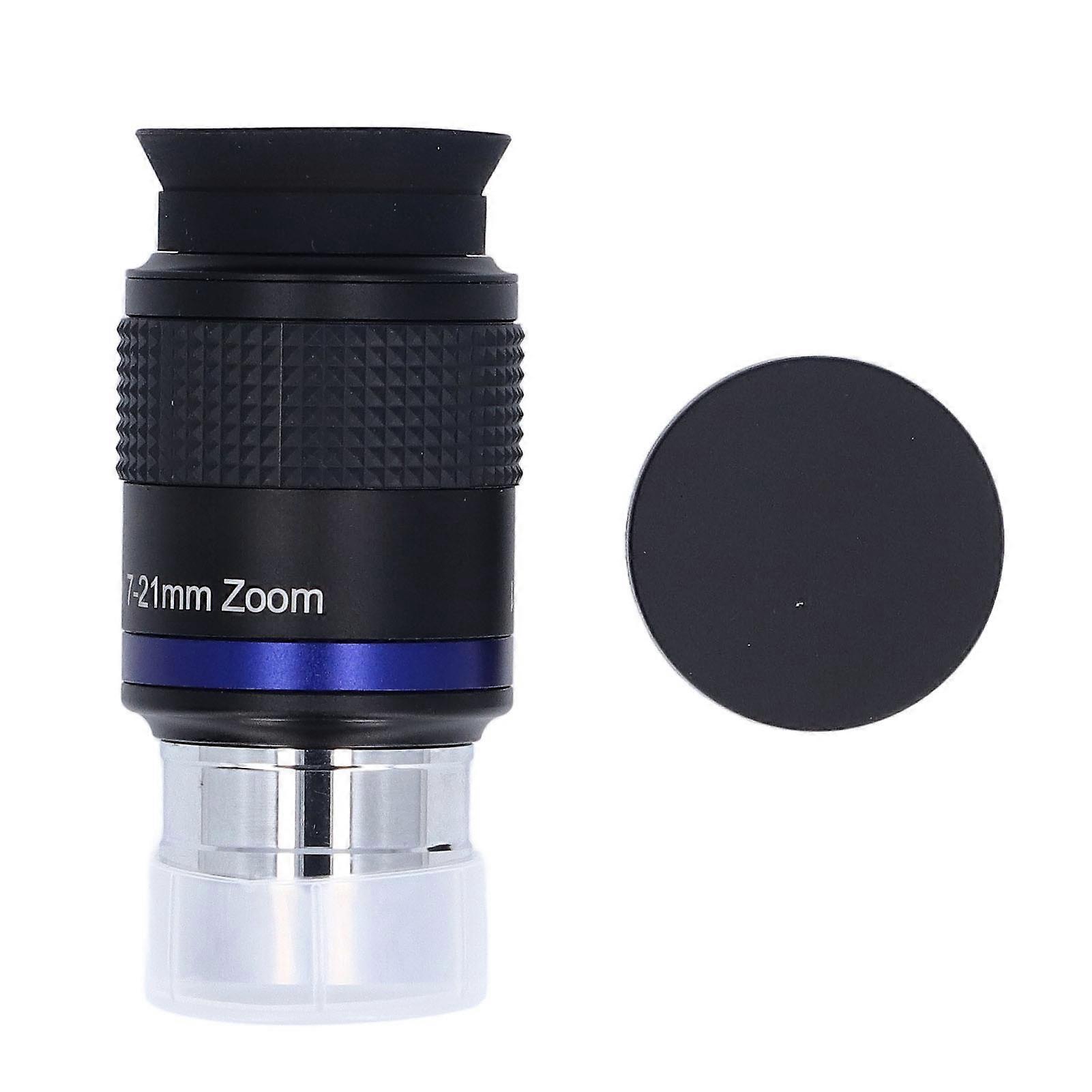 Zoom 7 to 21mm 1.25 Inch Eyepiece 5 Element 3 Group Telescope Accessories for Low High Power Viewing Black