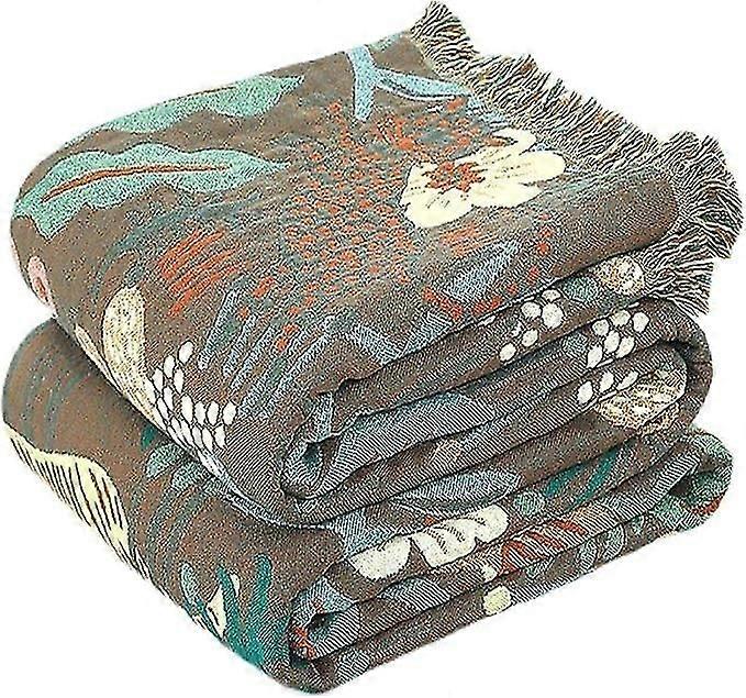 Bohemian Style Blanket Comforter - Reversible and Cute with Fringe