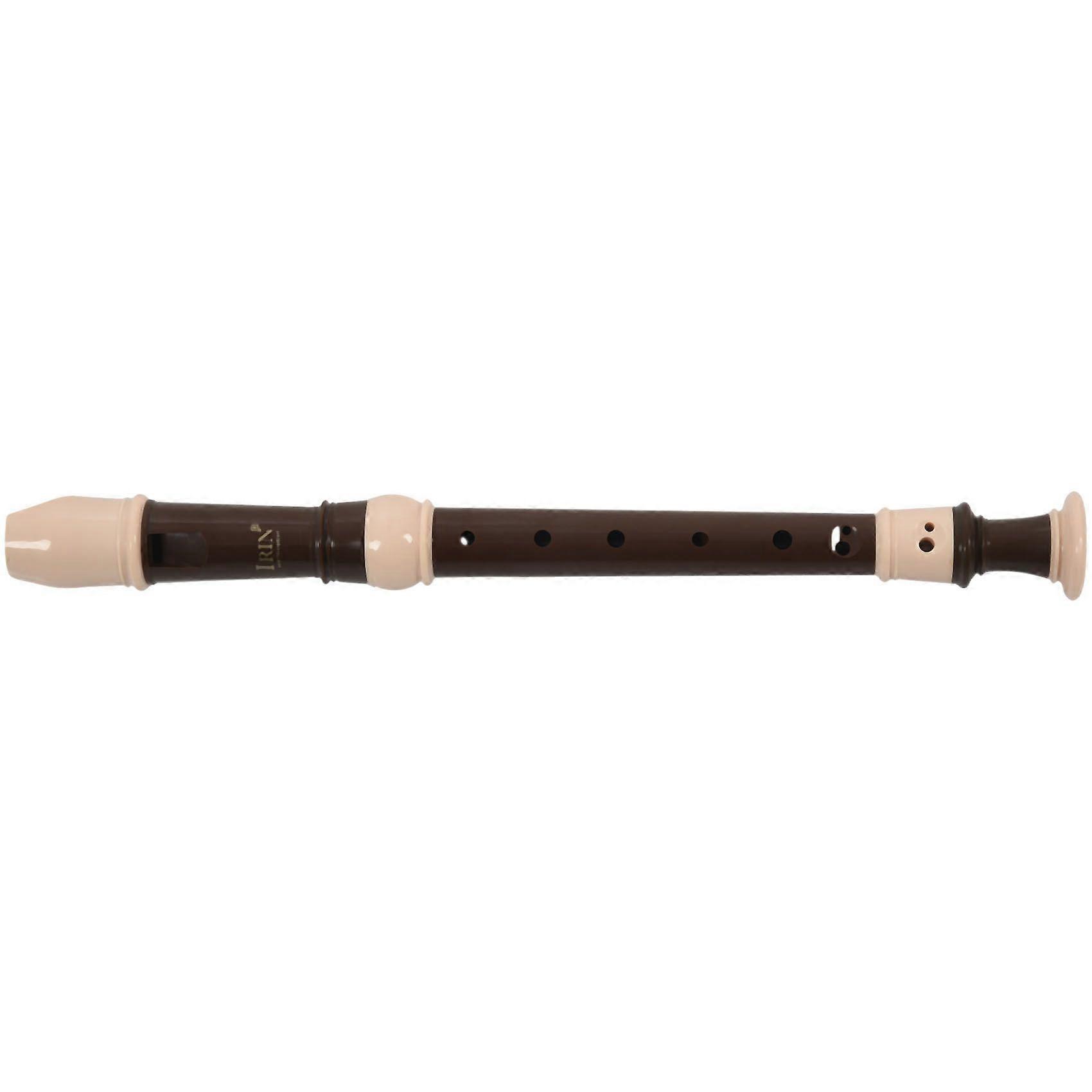 Abs Recorder Soprano Clarinet Long Flute Baroque Recorder Fingering Musical Instrument Accessories Beginner (Coffee)