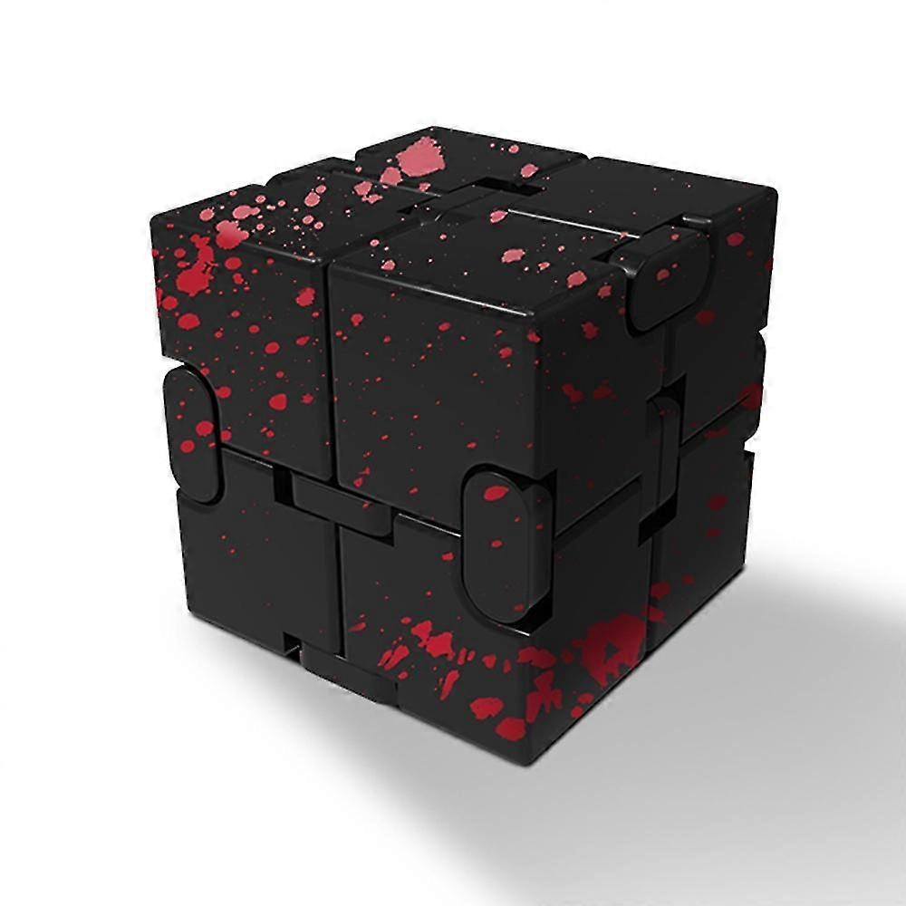 Camouflage Color Aluminum Alloy Infinite Cube Creative Fingertip Decompression Block Metal Stress Re
