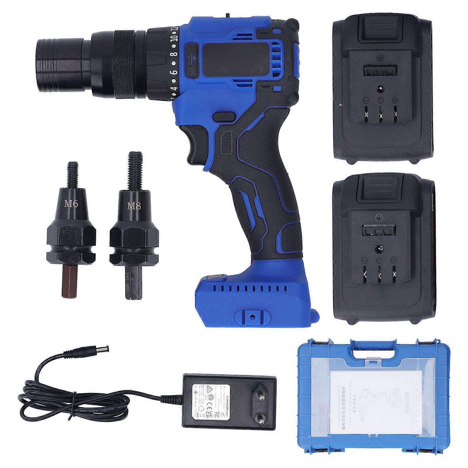 Cordless Rivet Tool Fully Automatic Electric Rivet Gun With M6 M8 Head