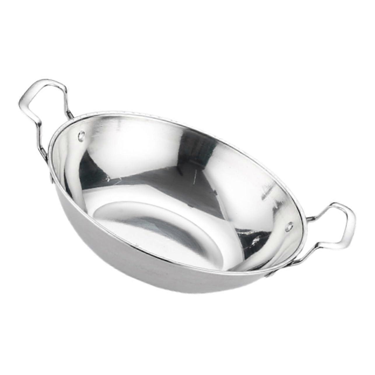 Induction Cookware Griddle Pan Chinese Hot Pot Stainless Steel Cookware Double Handle Pan Multifunction