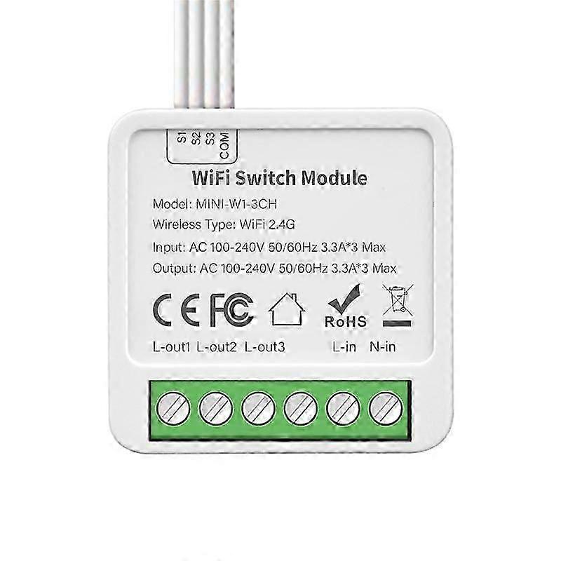Module de commutation intelligente Tuya WiFi 1/2/3/4 gangs avec contrôle bidirectionnel Smart Life Smart Home Travaillez avec Alexa Google home