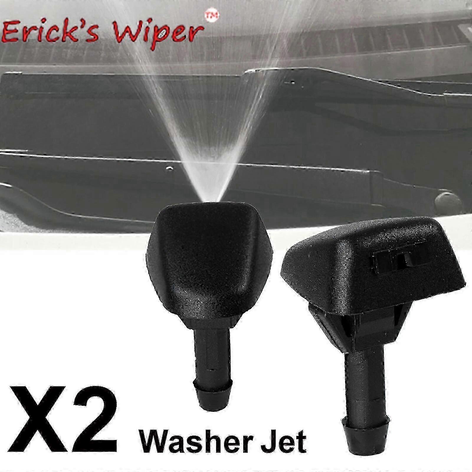 2-Piece Windshield Wiper Washer Nozzles by Erick for Volvo C30 V40 S40 V50 C70 S70 S80 XC70 XC90 Model Numbers 30655605 and 7845009