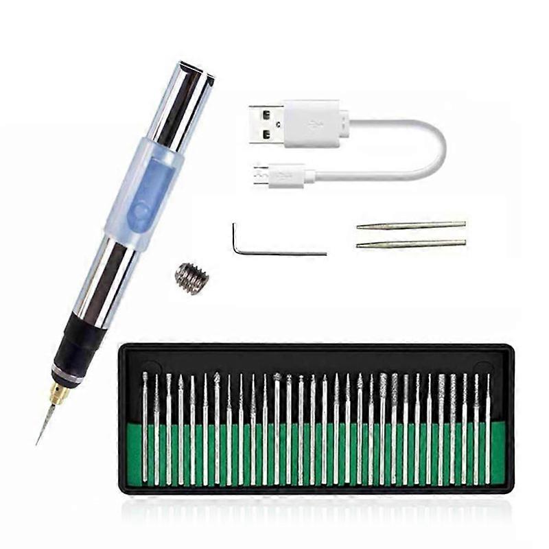 USB Cordless Engraving Tool Kit Engraving Pen DIY for Jewelry Glass