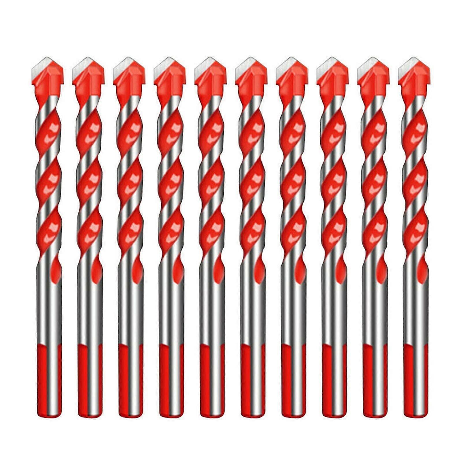 6mm Multifunction Drill Bits Set 10PCS Triangle Diamond Drill Bit for Glass Metal Ceramic Wall Punching Tool