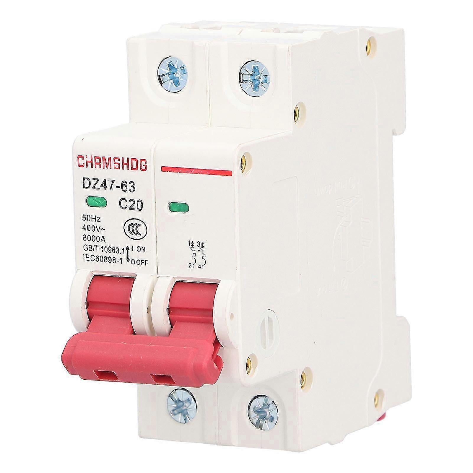 2P Miniature Circuit Breaker Humanized Visual Window Design Current Miniature Circuit Breaker for Avoid Overload20A