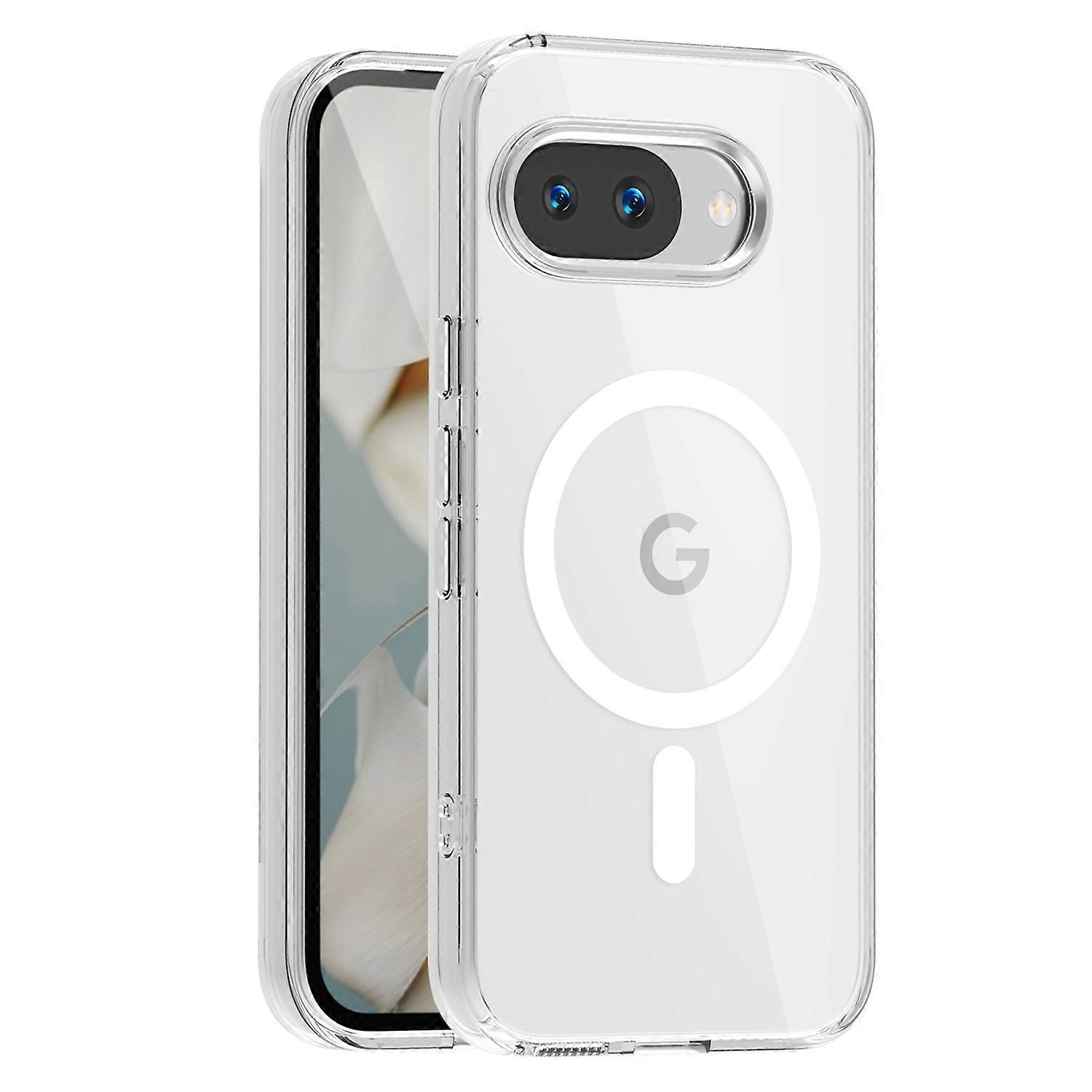 For Google Pixel 9a Case Compatible with MagSafe TPU+PC Transparent Phone Cover
