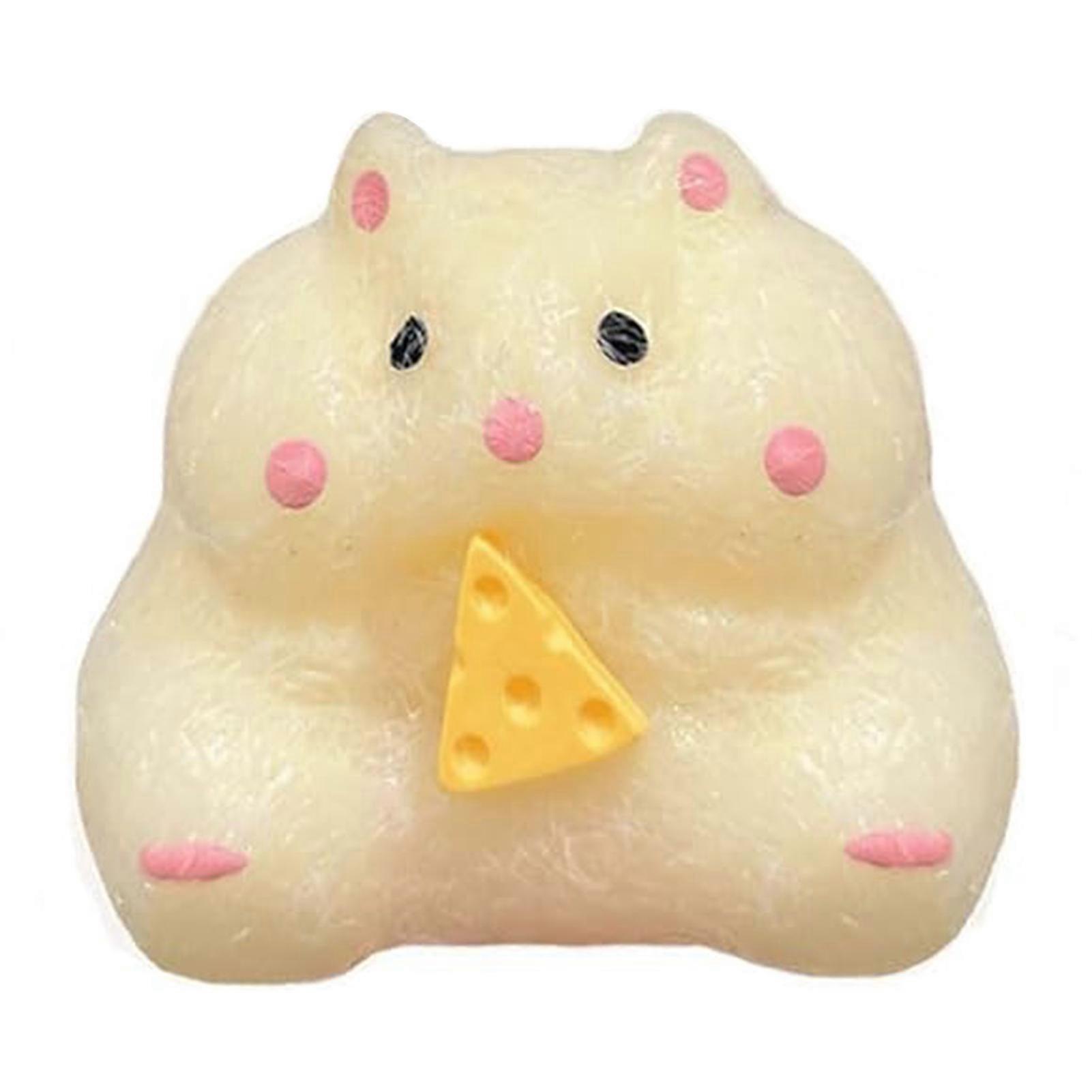 Cute Hamster Squshie Toy Portable Adorable Stress Relief Toy for Adults Kids Ultra-Soft Decompression Toy for Office