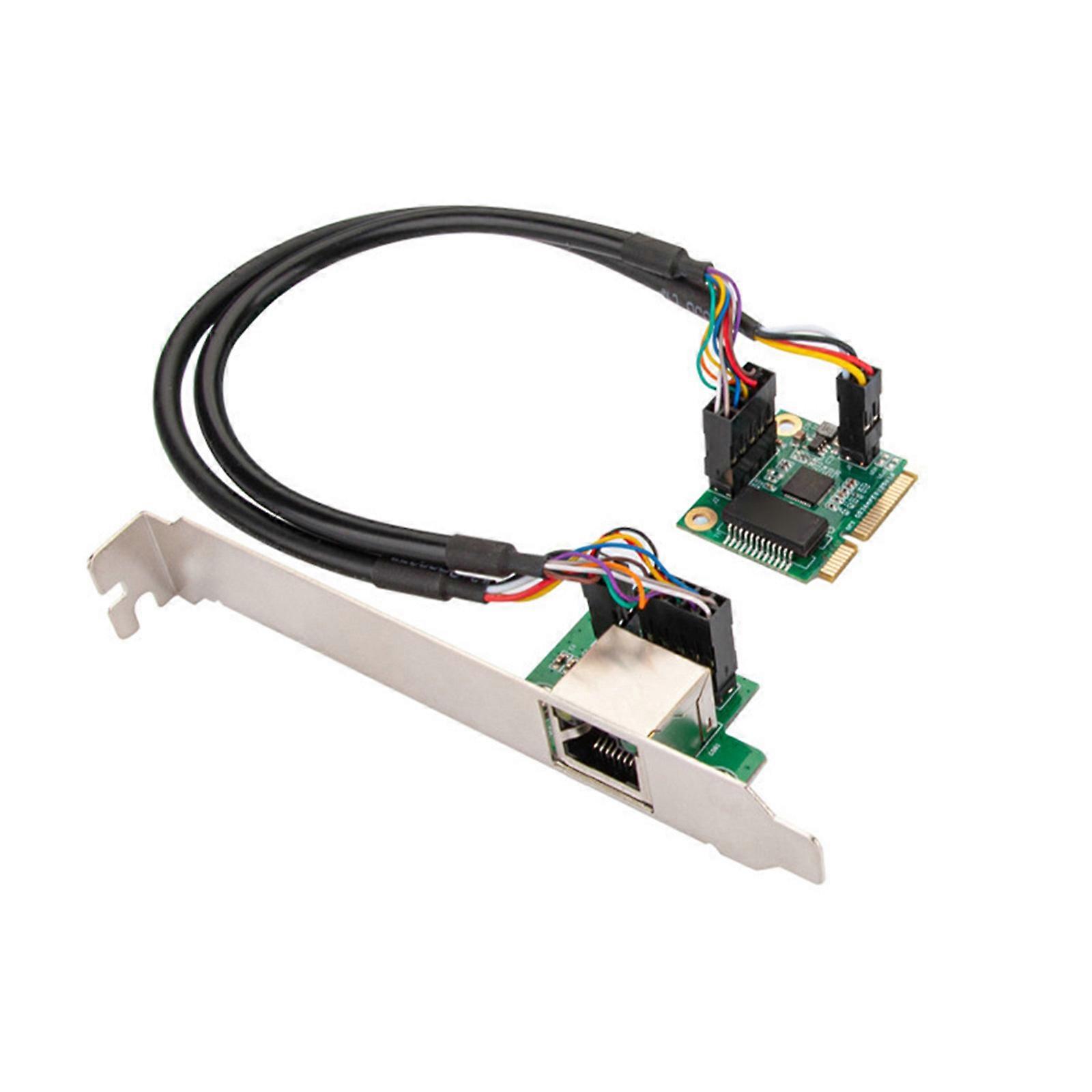 Κάρτα δικτύωσης Mini PCIe Ethernet Server Adapter RJ45 μίας θύρας 10/100/1000M/2.5Gbps με χαμηλό προφίλ