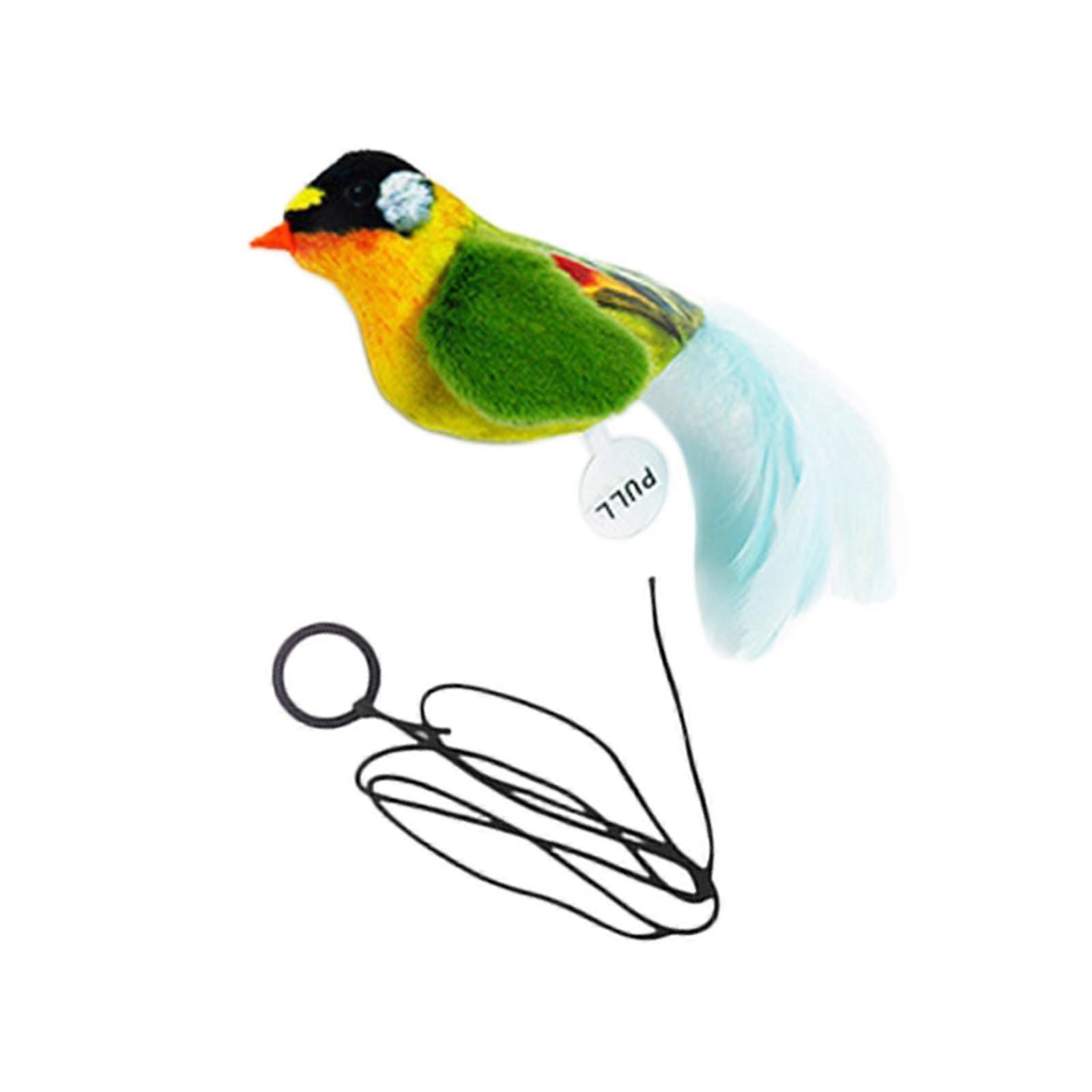 Cat Interactive Toy Electric Cat Feathered Bird Toys Feathered Plush Squeaking
