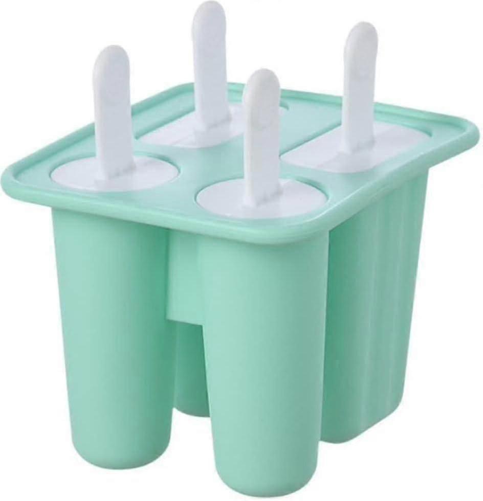 Ice Cream Molds, Ice Cream Silicone Molds, Diy Ice Cream Making Tray Tools For Kids. (1 Pack, Green)