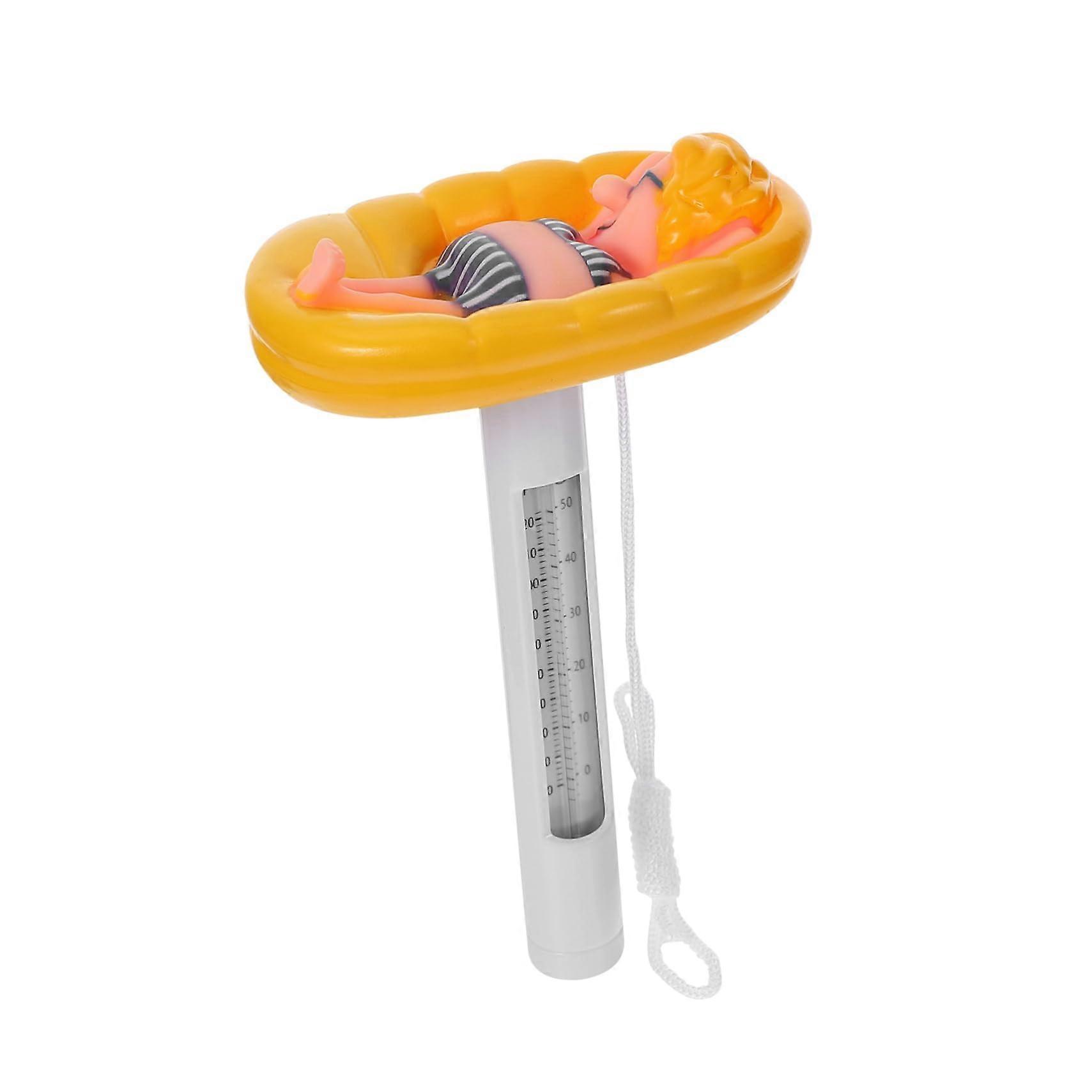Floating Pool Thermometer Cartoon Design Celsius Fahrenheit Temperature Display For Pool, Bathtub, And Pond Durable