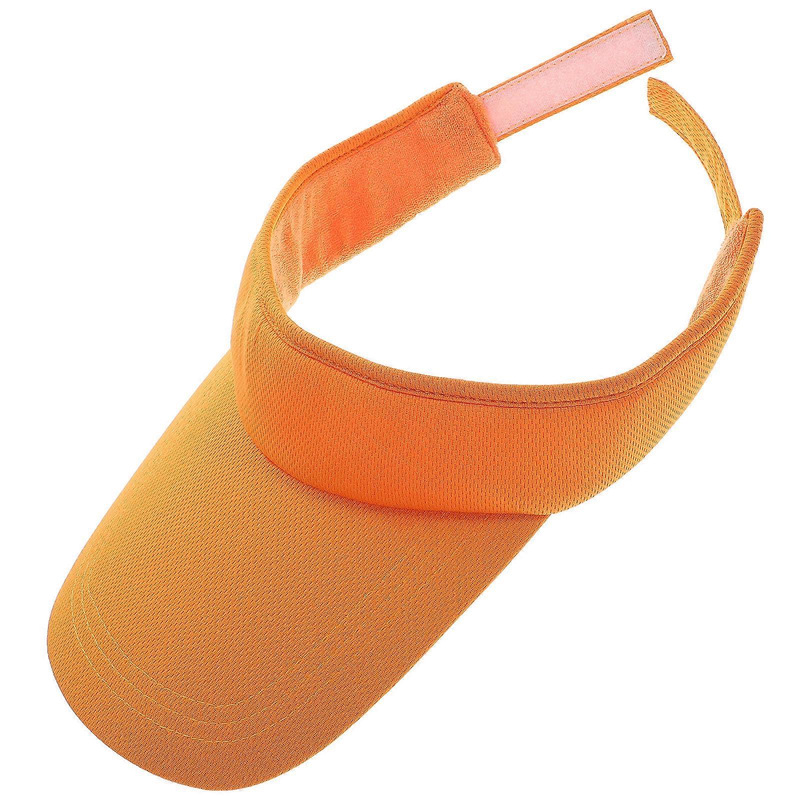 Sun Visors Adjustable Sports Sun Hat for Outdoor Travel Exercises (Orange)