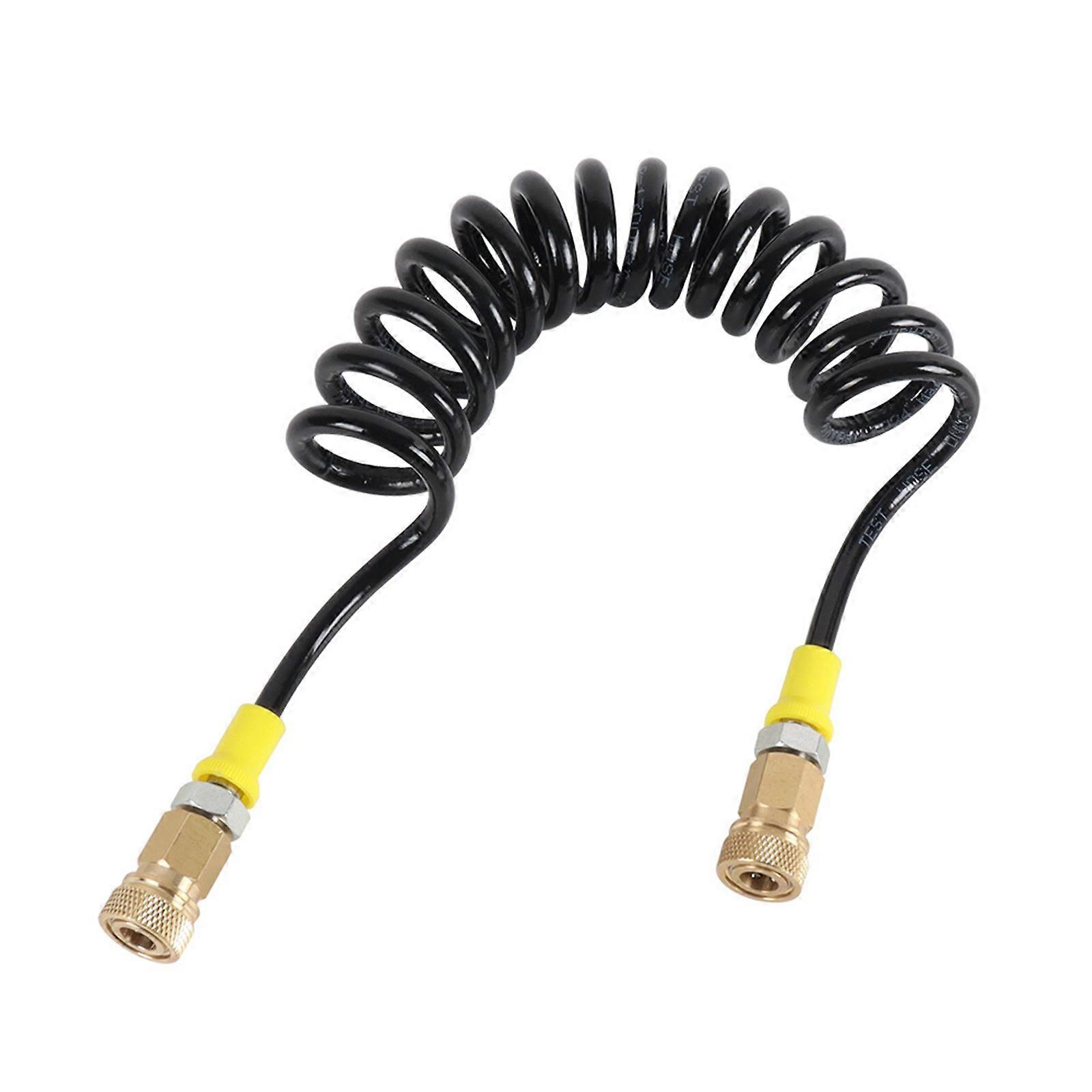 High Pressure Nylon Remote Hose 10mmx1 Pneumatics Air Filling Pump Remote Hose Quick Connection Spring Tube Enduring Multicolor
