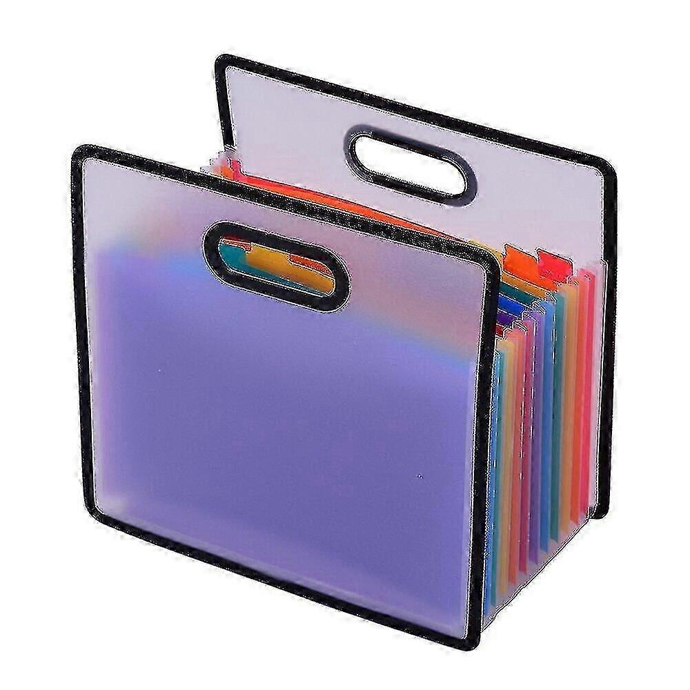 File Folders Accordion Expanding File Folder A4 Paper Filing Cabinet 12 Pockets Rainbow Coloured Portable Receipt