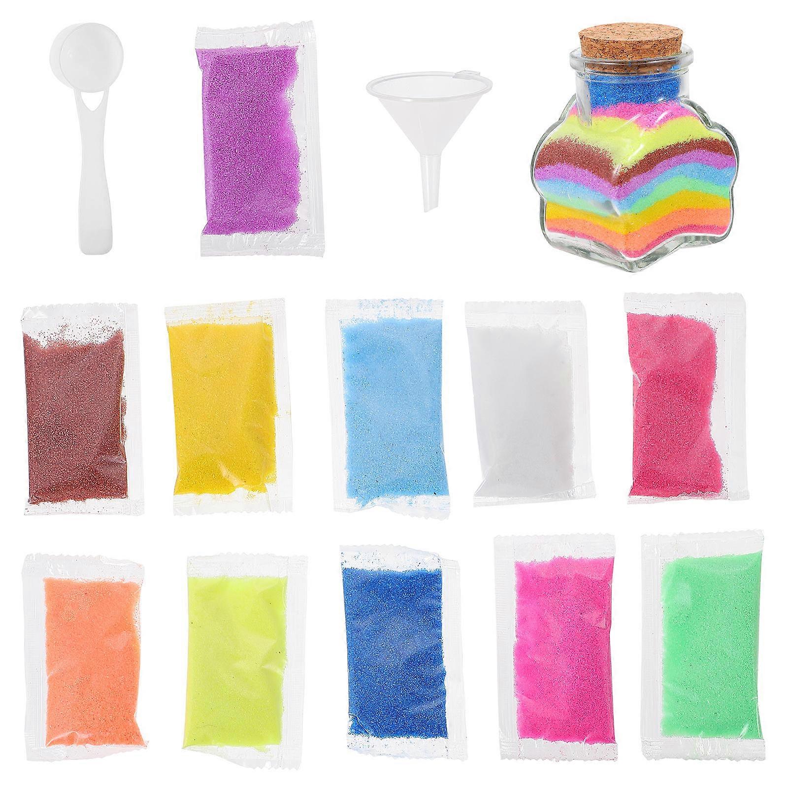Colorful Diy Sand Sand Art Bottle Wishing Bottle Assorted Color 8.5X6.5CM Creative Design 1Set
