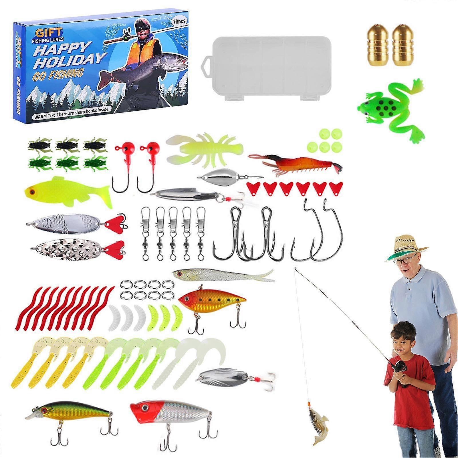 Salzwasser lure, Barsch lure Realistic lures with tackle box