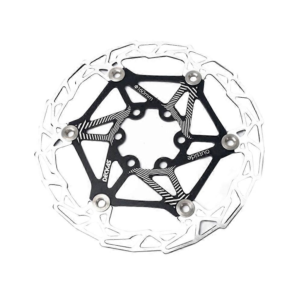 Disc Rotor Floating Design 160mm Black Aluminum Alloy Bicycle Brake 1Pcs