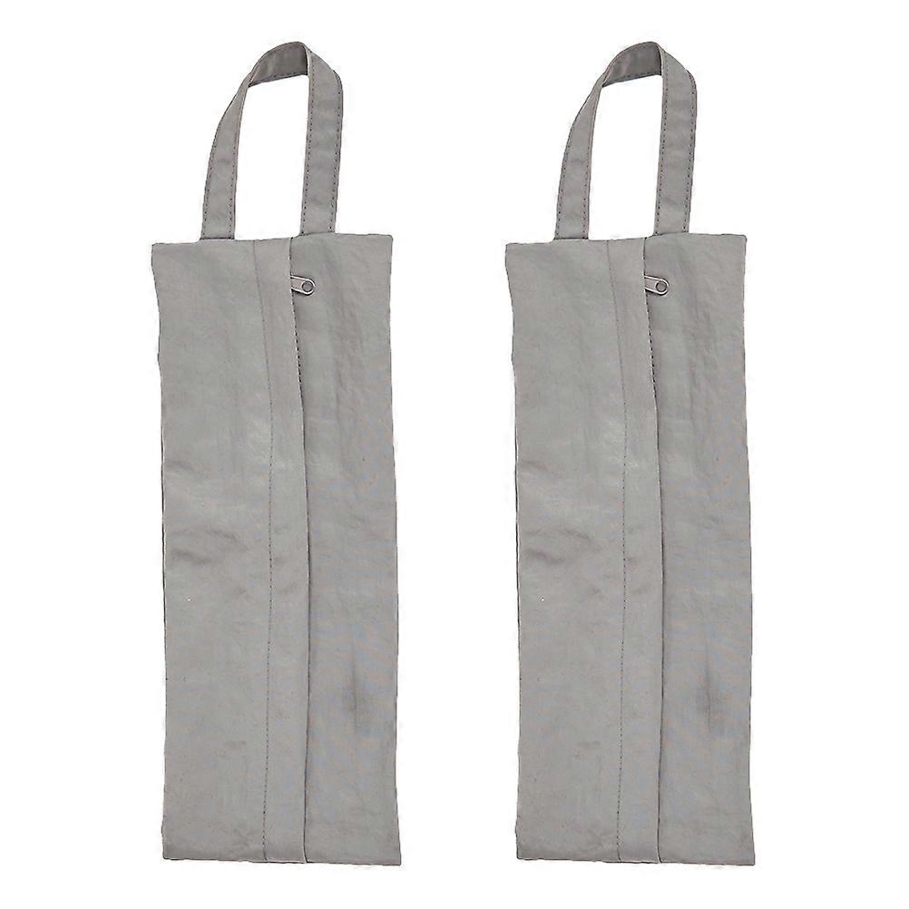 Handheld Sock Bag Multi Function Travel Bag Women Storage Accessory Grey 28x10 5cm Secure Closure 2Pack